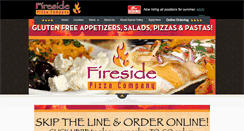 Desktop Screenshot of firesidepizza.com
